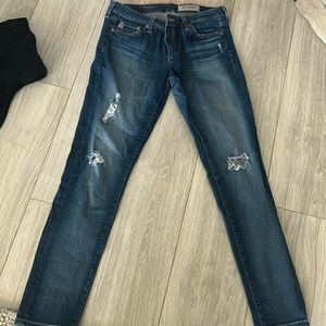 Blue ripped jeans AG Adriano goldschmied denim jeans